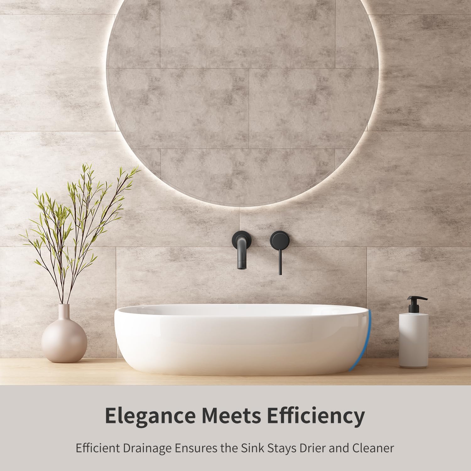 Fregaderos grandes para baño, 24 x 16 pulgadas, ovalados sobre el mostrador, lavabo de porcelana blanca de cerámica para baño, fregadero moderno de encimera, lavabo de tocador, lavabo
