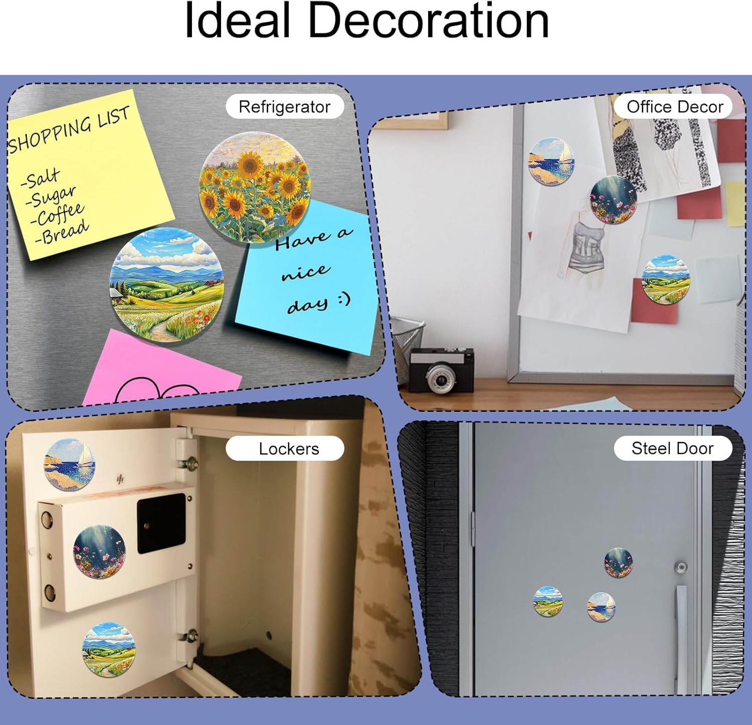 50 Pcs Magnetic Painting Canvas Panel Mini Canvas Boards for Painting Mini Tile Art for Fridge Locker Art Crafts DIY
