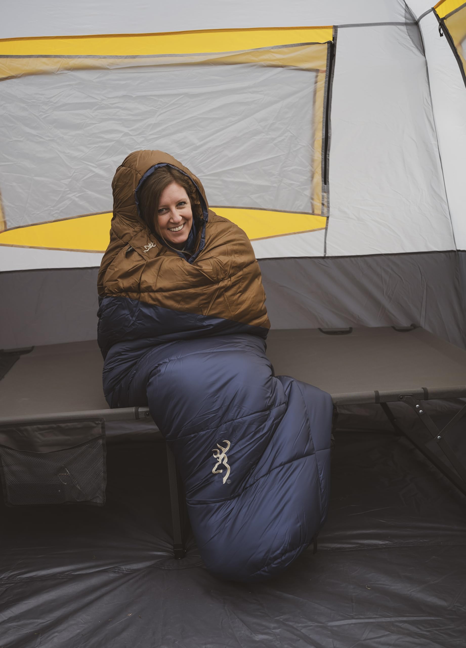 Browning Entdecken Sie den Schlafsack – Mumienschlafsack für extrem kaltes Wetter mit TechLoft-Silber-Isolierung, Zugkragen und strapazierfähiger Schale für Winter-Camping, Rucksackreisen und