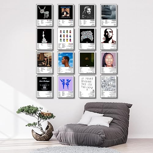 Miniatura 4 de Drake - Póster (16 piezas de 8 x 11 pulgadas), pósteres musicales para estética de habitación, arte de pared para decoración de habitación para