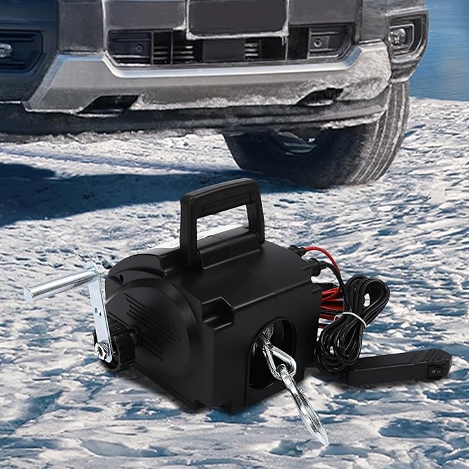 Winche Eléctrico 12V 6000lbs Fuerza de Rodadura 2000lbs de Arrastre miniatura 2