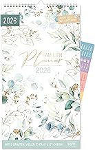 Häfft Family Planner 2026 with 5 Columns "Gold Leaf" 22.5 x 41.2 cm, Wall Calendar 2026 with Sticker, Family Calendar Wall Planner: Holiday Dates & Lots of Additional Information - Sustainable and