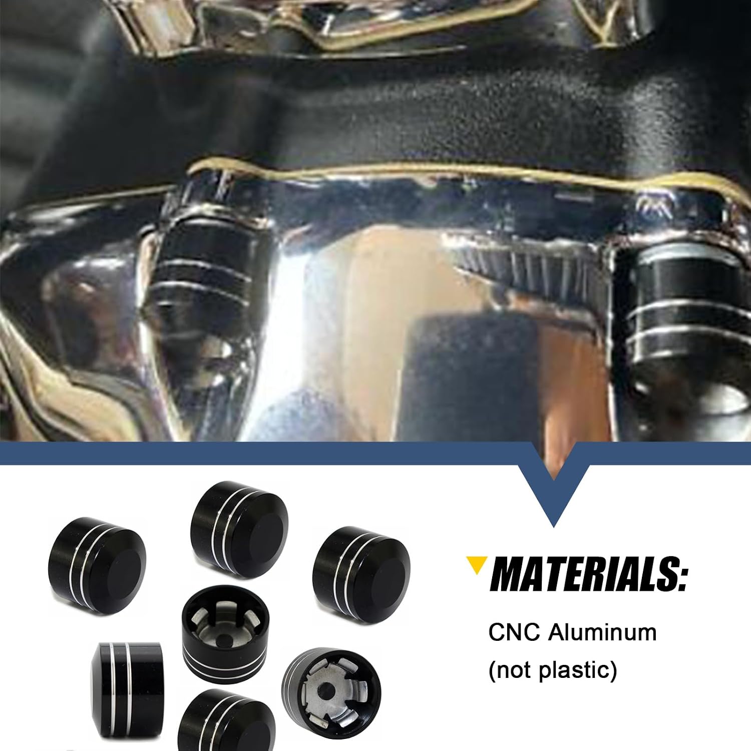 Motorcycle Bolt Covers Bolt Head Flat Toppers Caps Kit for Harley Harley Touring Road King Street Glide Road Glide Sportster 883 XL Dyna Fat Bob Softail Fat Boy (9mm-12mm)