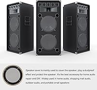 Vista 3 de Cubierta de rejilla de altavoz de malla negra protector de parrilla de subwoofer (con tornillos), [para bricolaje de audio doméstico] - Marco