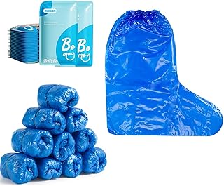 Cobre botas de plástico transparente, capas descartáveis para botas, capas impermeáveis descartáveis, capas de botas descartáveis, impermeáveis para campismo ao ar livre OP CPE (10 pares)