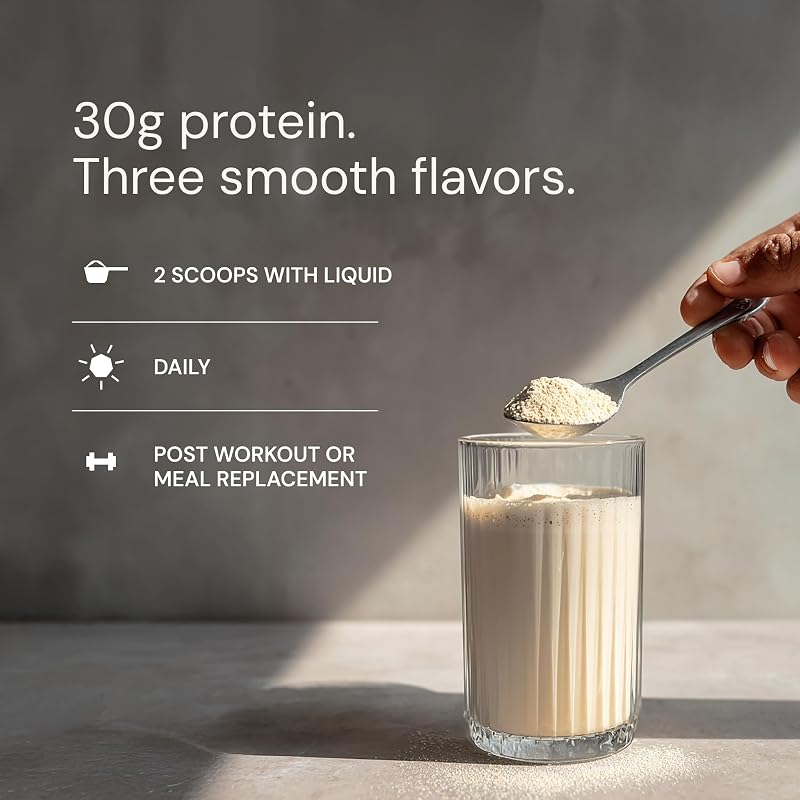 Blueprint Bryan Johnson Vegan Protein Meal Replacement – Plant Based Hemp Protein with 30g Protein Per Serving – Low Calorie, Chai Flavored Protein for Women & Men – Dairy Free– 15 Servings image 6
