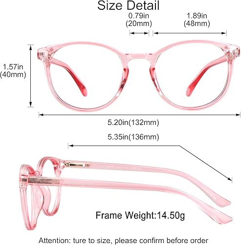 Miniatura 6 de YEIN Lentes de lectura bifocales con bloqueo de luz azul, lector bifocal para mujer, marco ovalado con bisagra de resorte (+0.00+1.00 aumento)