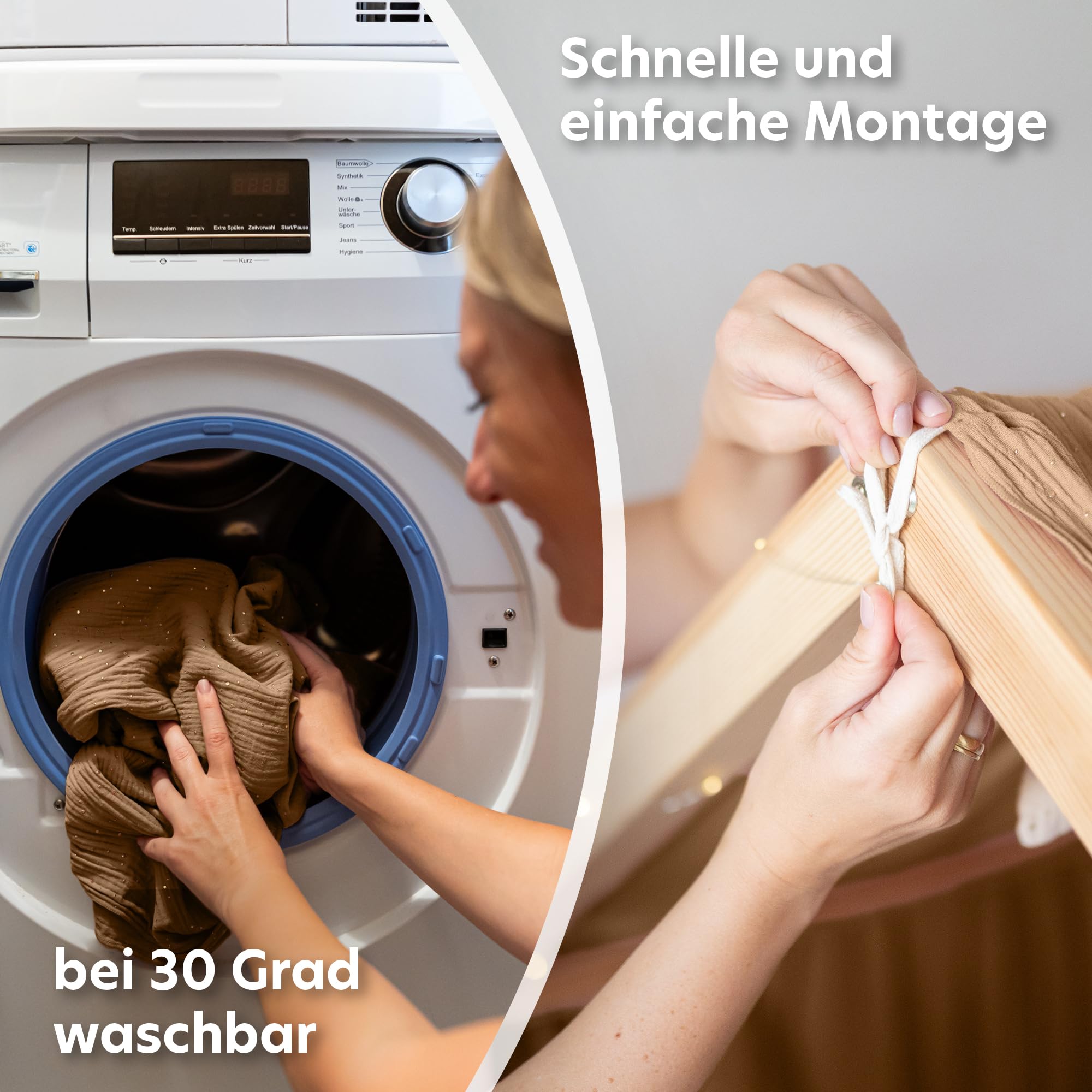 lilimaus Nougat, baldachim z baldachimu, wykonany ręcznie w 100% z bawełny, muślinu, materiałowy baldachim dla dziewcząt i chłopców, baldachim do łóżka domowego, dla dzieci