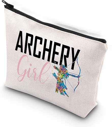 Archery Girl Makeup Bag - Multicolor Cosmetic Case - Archery Gifts For Her