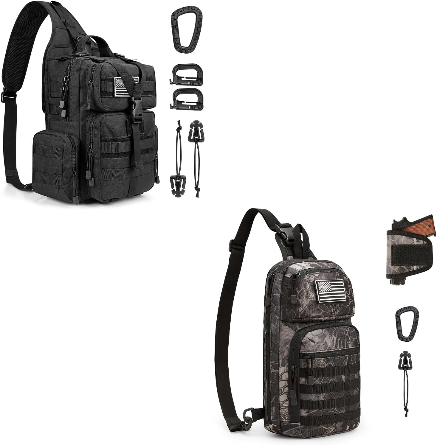 G4Free Tactical EDC Sling Bag Backpack and 10L Tactical