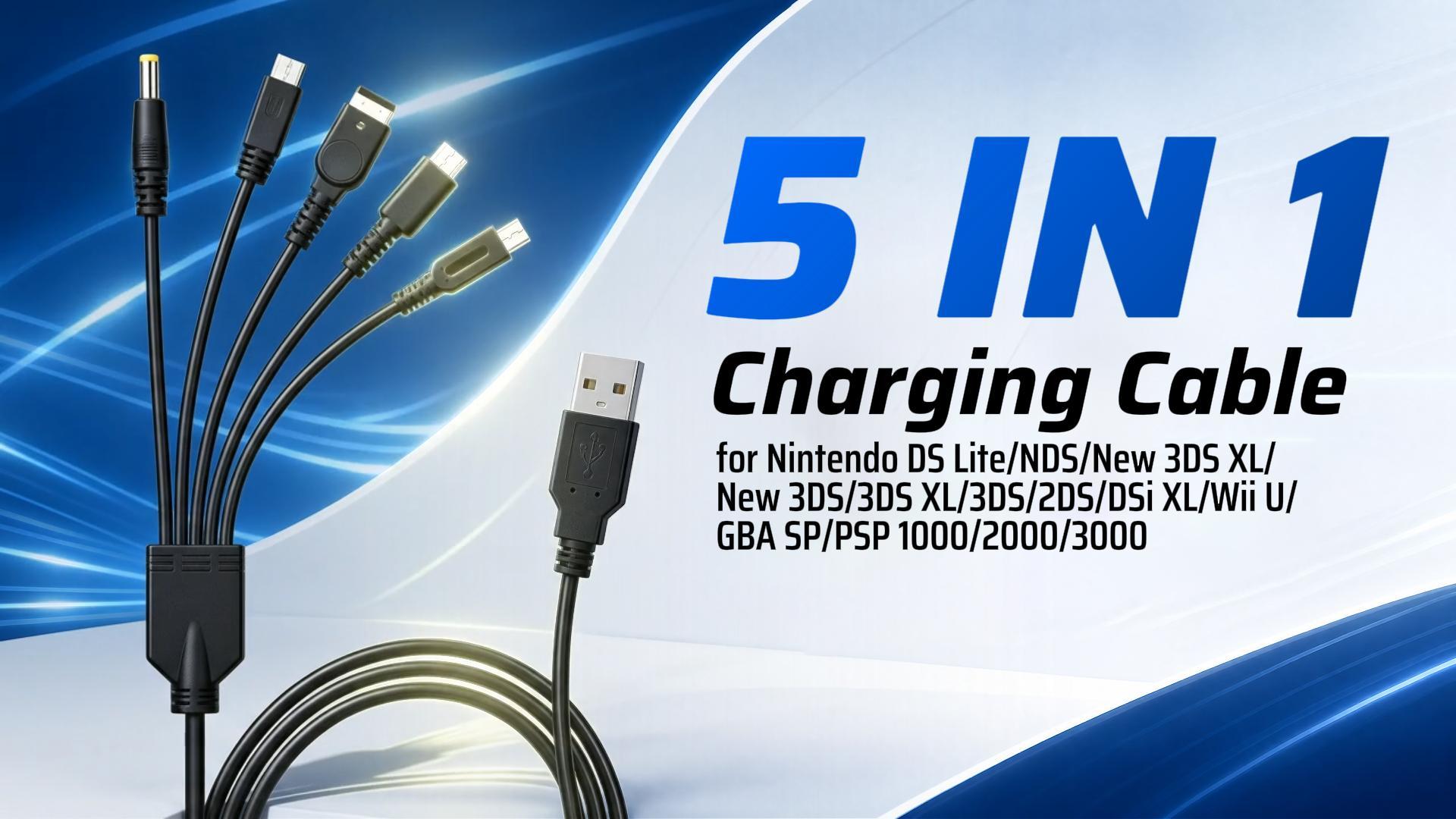 Amazon.com: Mcbazel 5 in 1 USB Charging Cable for Nintendo DS Lite
