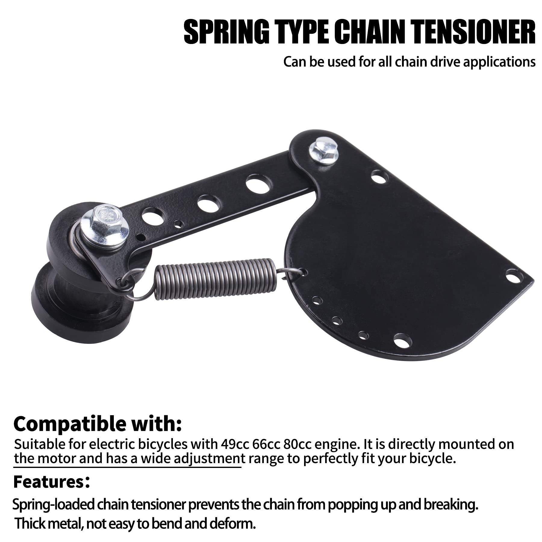 Chain Spring Tensioner Spring-Loaded Chain Tensioner For 49cc/66cc/80cc Motorized Bike Engines - Adjustable Kit Bicycle Chain Tensioner Single Speed - Foto 3