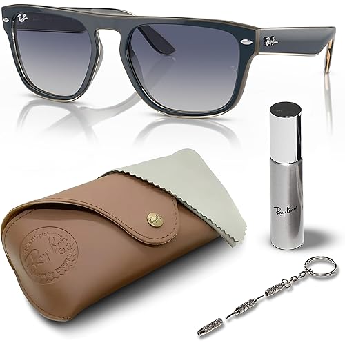 Ray-Ban RB4407 Square Shaped Sunglasses for Men & Women with Official RAYBAN Eyewear Kit