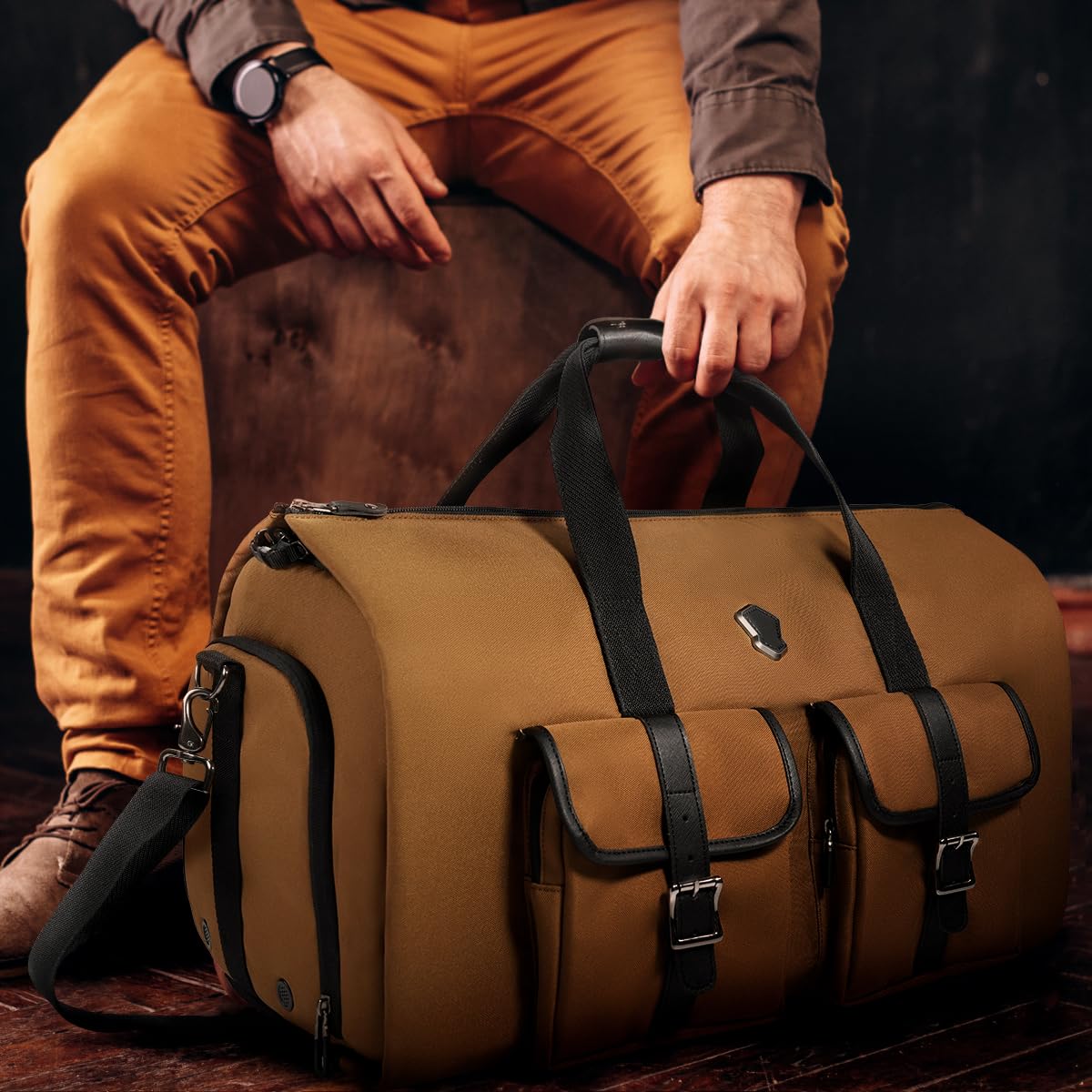 WELKINLAND 48H Housses à vêtements pour voyage, sac de transport avec 10 poches, 3 sacs de voyage pour costumes, sac de voyage à vêtements 2-en-1 de 62L, sac de voyage à vêtements convertible, sac de