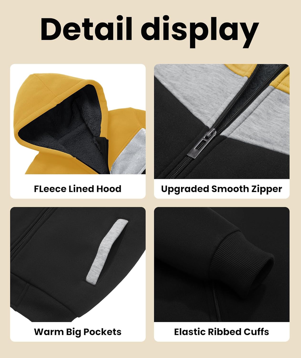 SWISSWELL Boys Fleece Jacket Long Sleeve Sherpa Lined Zip Up Hoodies Soft Warm Sweatshirt Outerwear for Kids 6-15 Years - Image 5