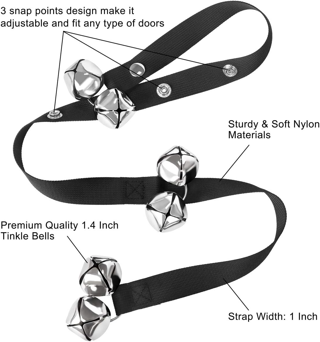 Kytely 2 Pack Dog Doorbell Adjustable Dog Bell, Puppy Bells Potty Training Bells with 2 Dog Training Clickers and One Collapsible Dog Bowl for Door Knob, Dog Training, Housebreaking : Pet Supplies