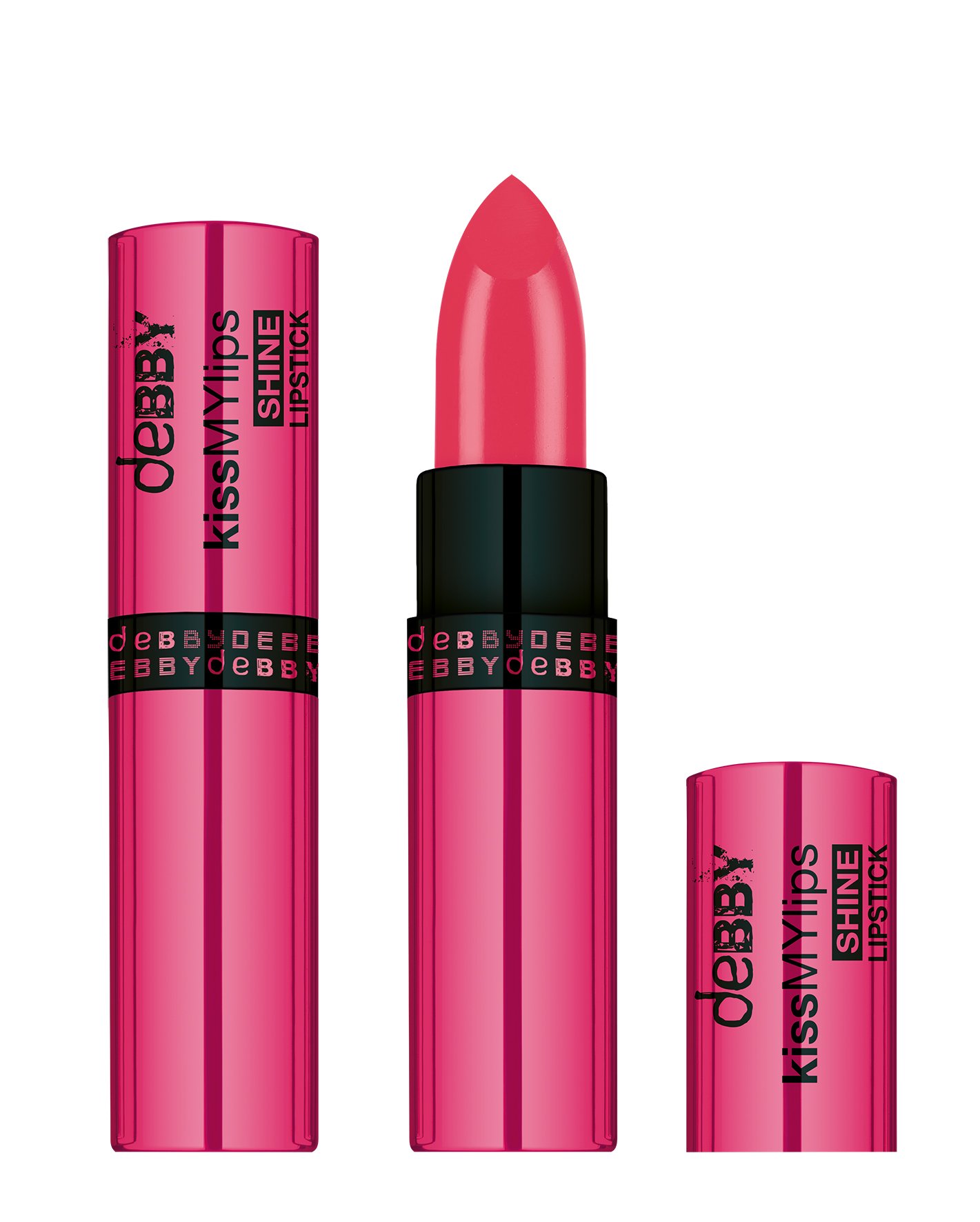 DEBBY Kiss My Lips Shine 04 Fuchsia Bubble Lipstick Make-Up Lips, Pink