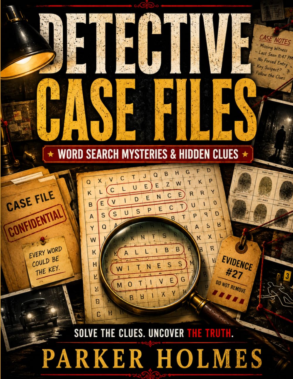 Detective Case Files: Word Search Mysteries & Hidden Clues