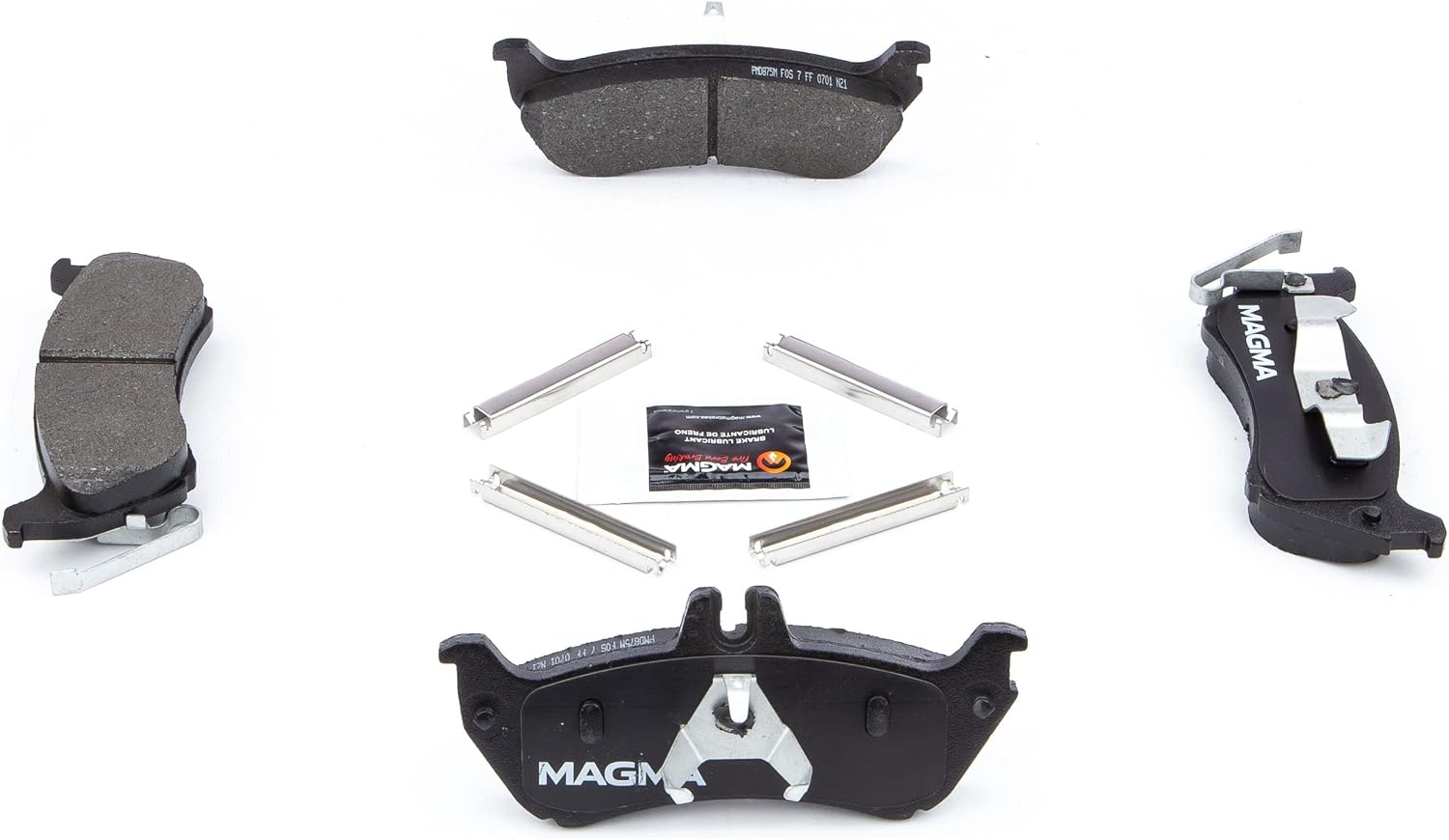 MAGMA Premium PMD875M Semi-Metallic Brake Pads, Rear