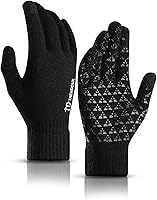 TRENDOUX Touch Screen Winter Gloves Men Women - Thermal Warm Knit Anti-Slip for Driving Running Hiking Cold Weather