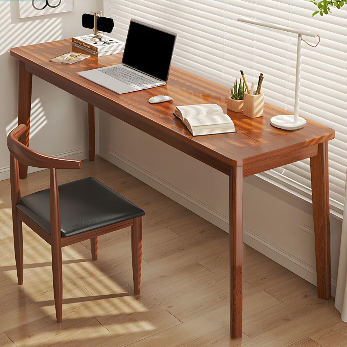 Amazon.com: CraftThink Computer Desk Table, Solid Wood Rectangular
