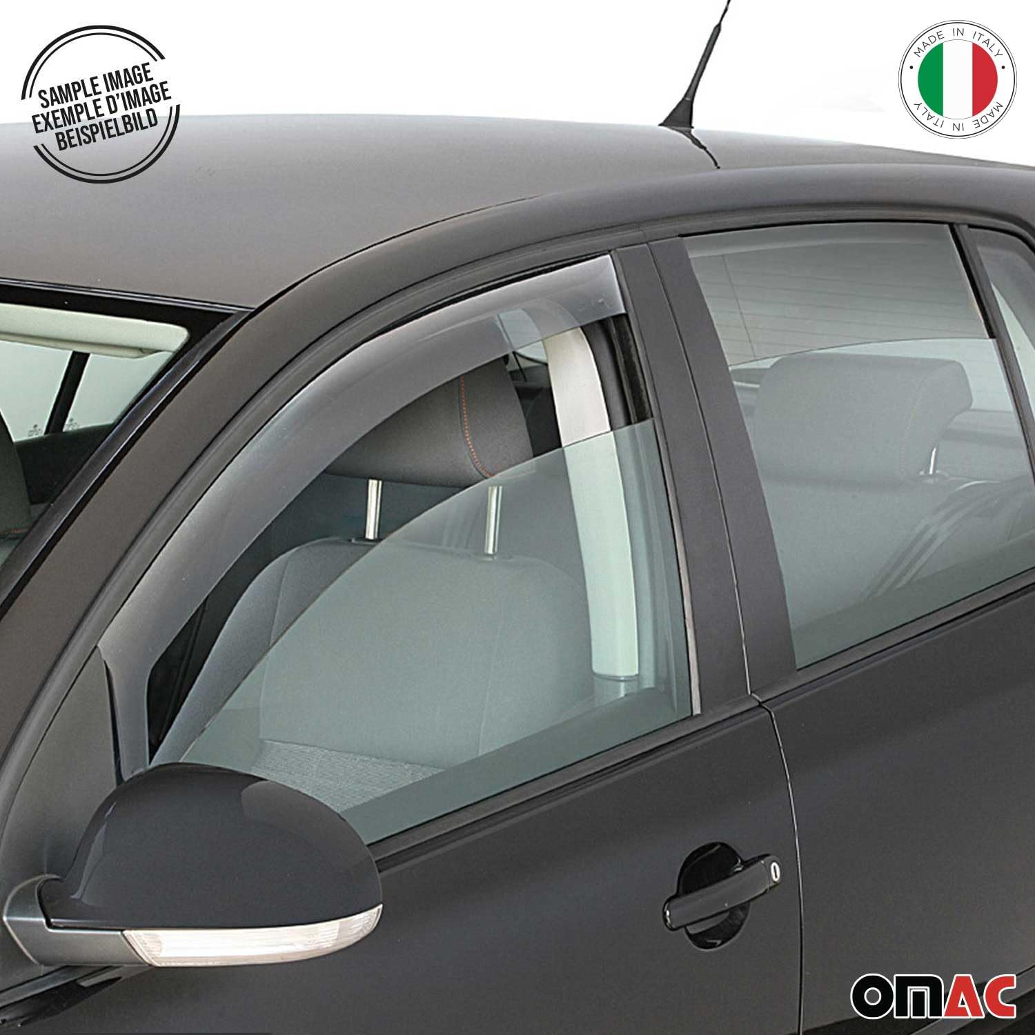 2x Windabweiser Regenabweiser Für Mercedes Citan 2012-2021 Acryl Dunkel