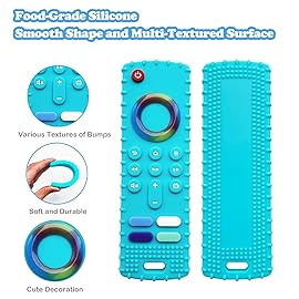 ERSIHUA Silicone Baby Teething Toys, TV Remote Teethers for 6-12-18 Months Infant, Fire TV Remote Control Shape Toddlers Teething Remote Teethers, Chew Toys (FTV-1 Pack)