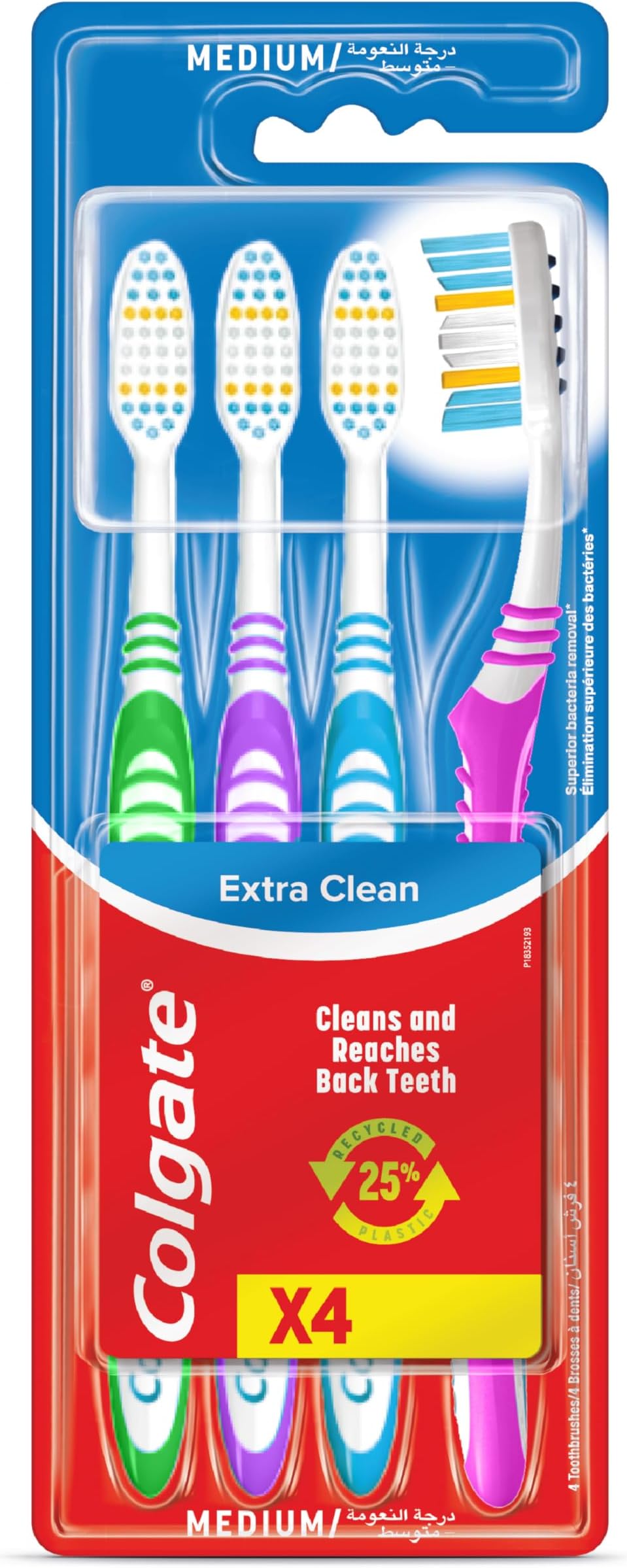 Colgate Extra Clean Medium Toothbrush, Pack of 4