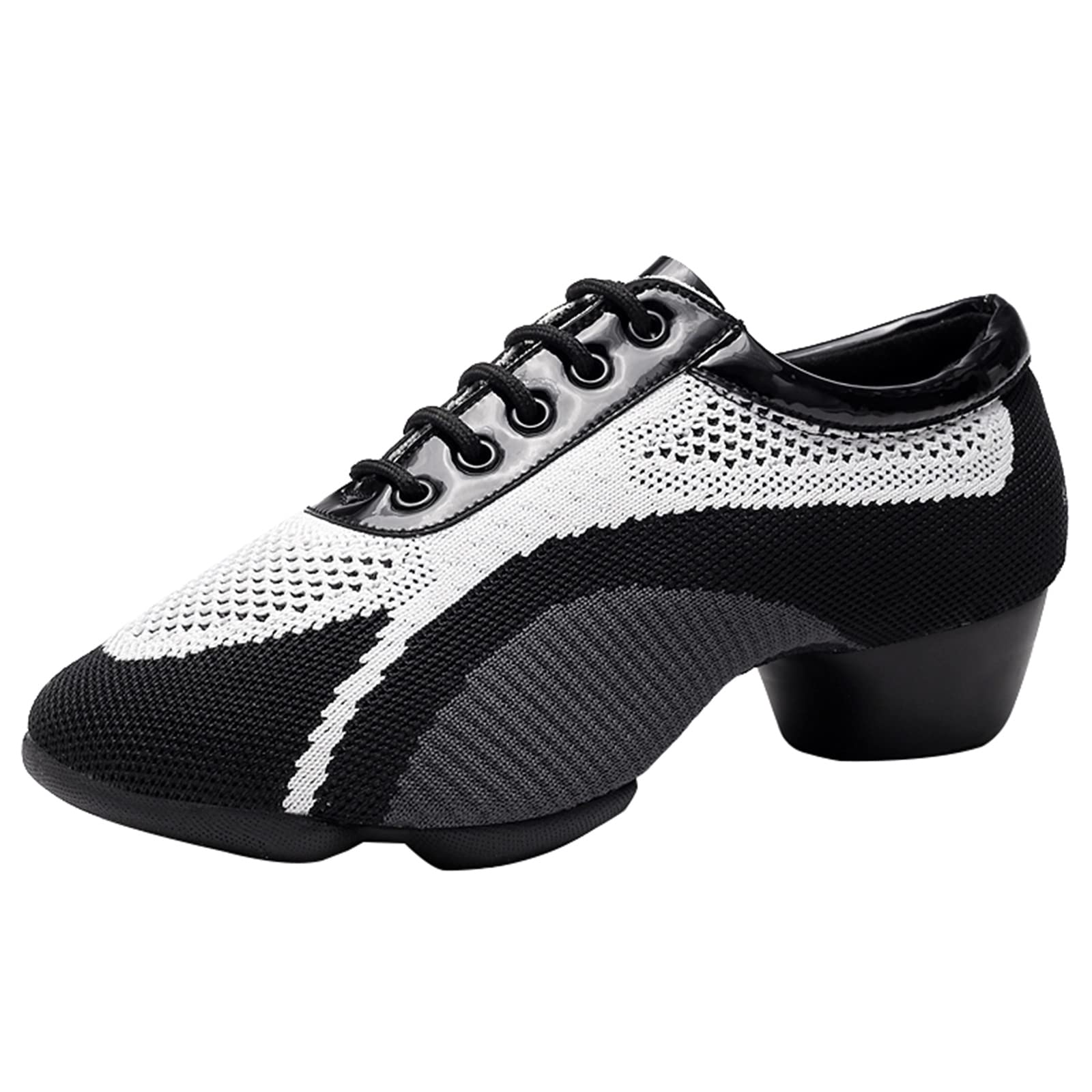 Zapatos De Baile Latino para Mujer, Zapatos De Jazz Modernos con Suela Dividida Tacón Bajo Zapatos De Salón para Interiores