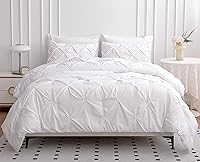 Vista 4 de LANE LINEN King Size Comforter Set - 7 Piece - Luxury Pintuck King Bed in a Bag Set - 1 Comforter, 1 Flat Sheet, 1 Deep-Pocket Fitted Sheet, 2 14