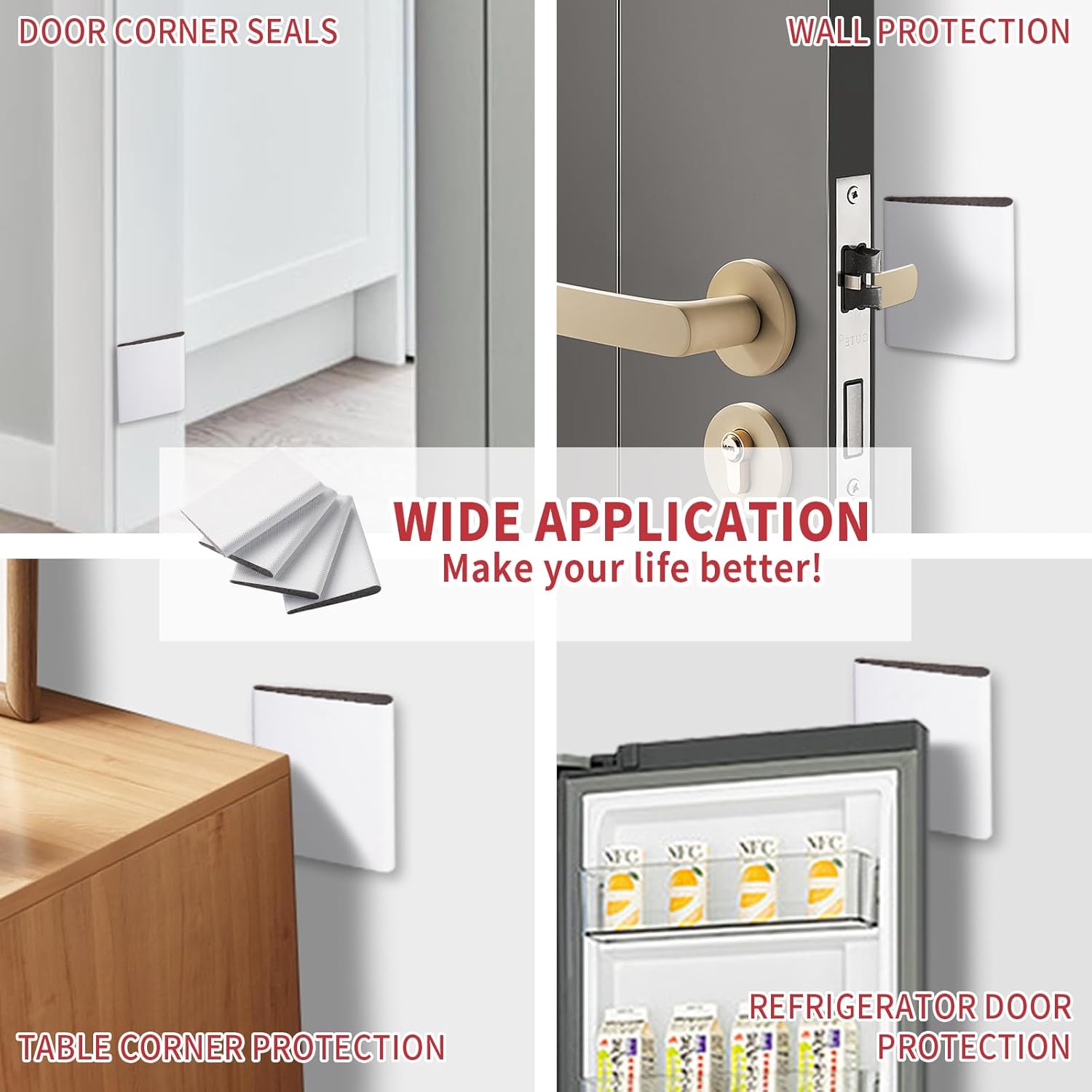 40 Feet Long Reach Weather Stripping Door Seal Strip with 4 PCS Corner Seals, V-Shaped Kerf for Door Frame Insulation and Soundproofing (White)
