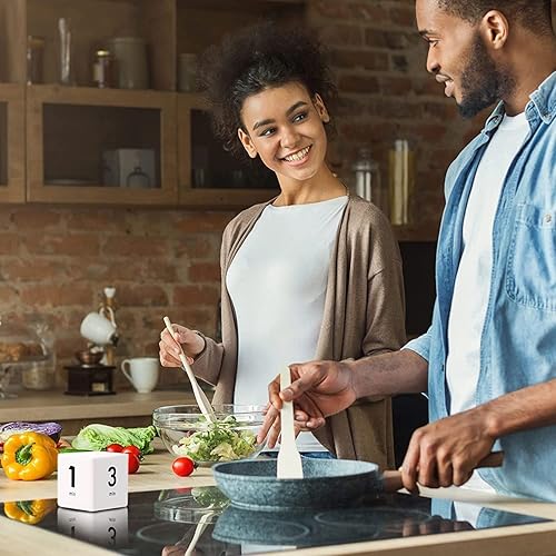 Miniatura 5 de Paquete de 2 temporizadores cubo de gestión del tiempo temporizador de giro con sensor de gravedad para estudio cocina y entrenamiento yoga azul y