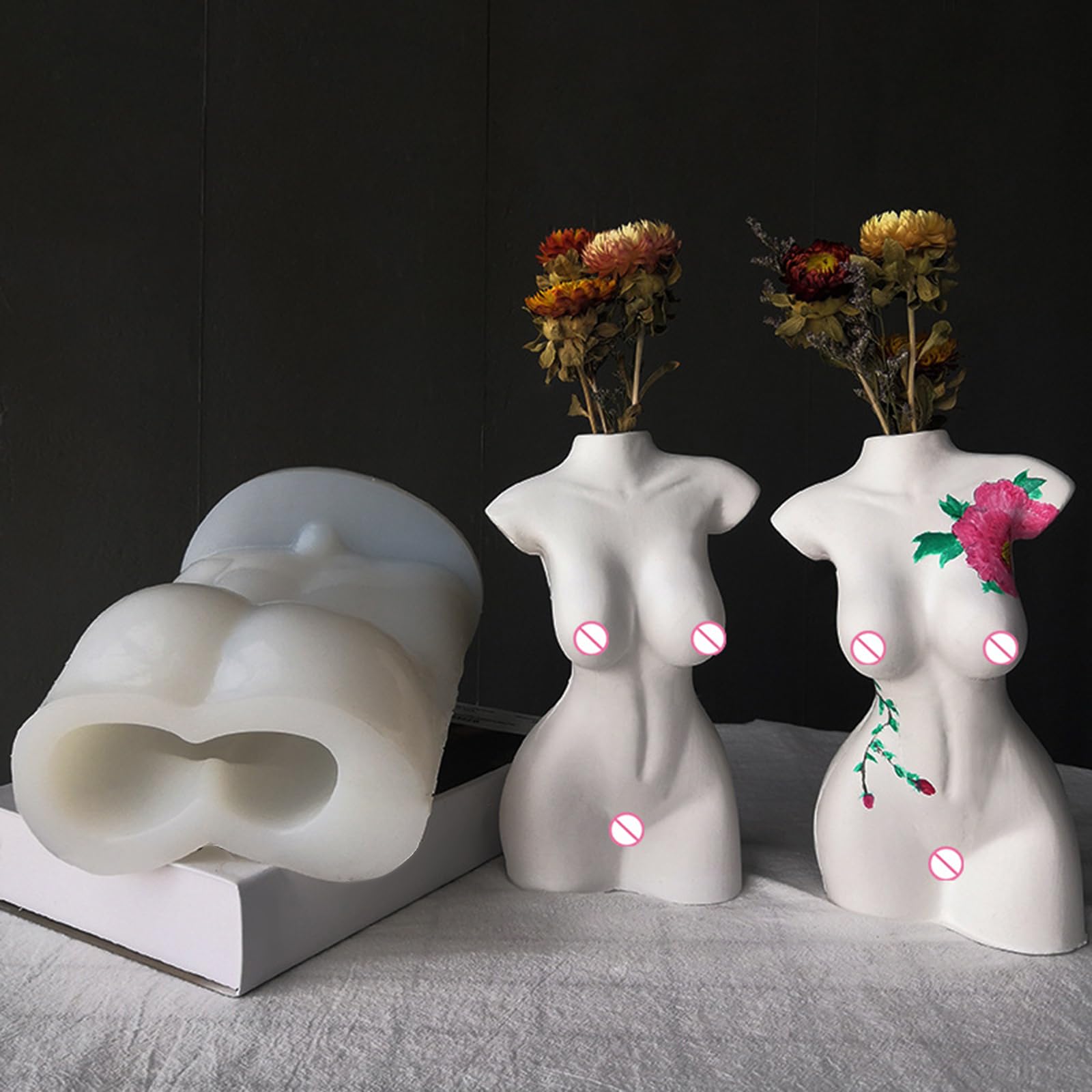 Stampo in Silicone per Corpo Femminile per vasi da Fiori, A