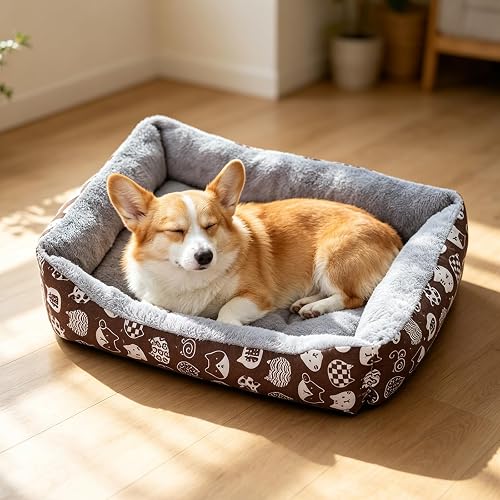 PETCUTE Cama para Mascotas,Cama Perros Cojín Perros,Ortopédica Cama para Perros de Espuma Viscoelástica…