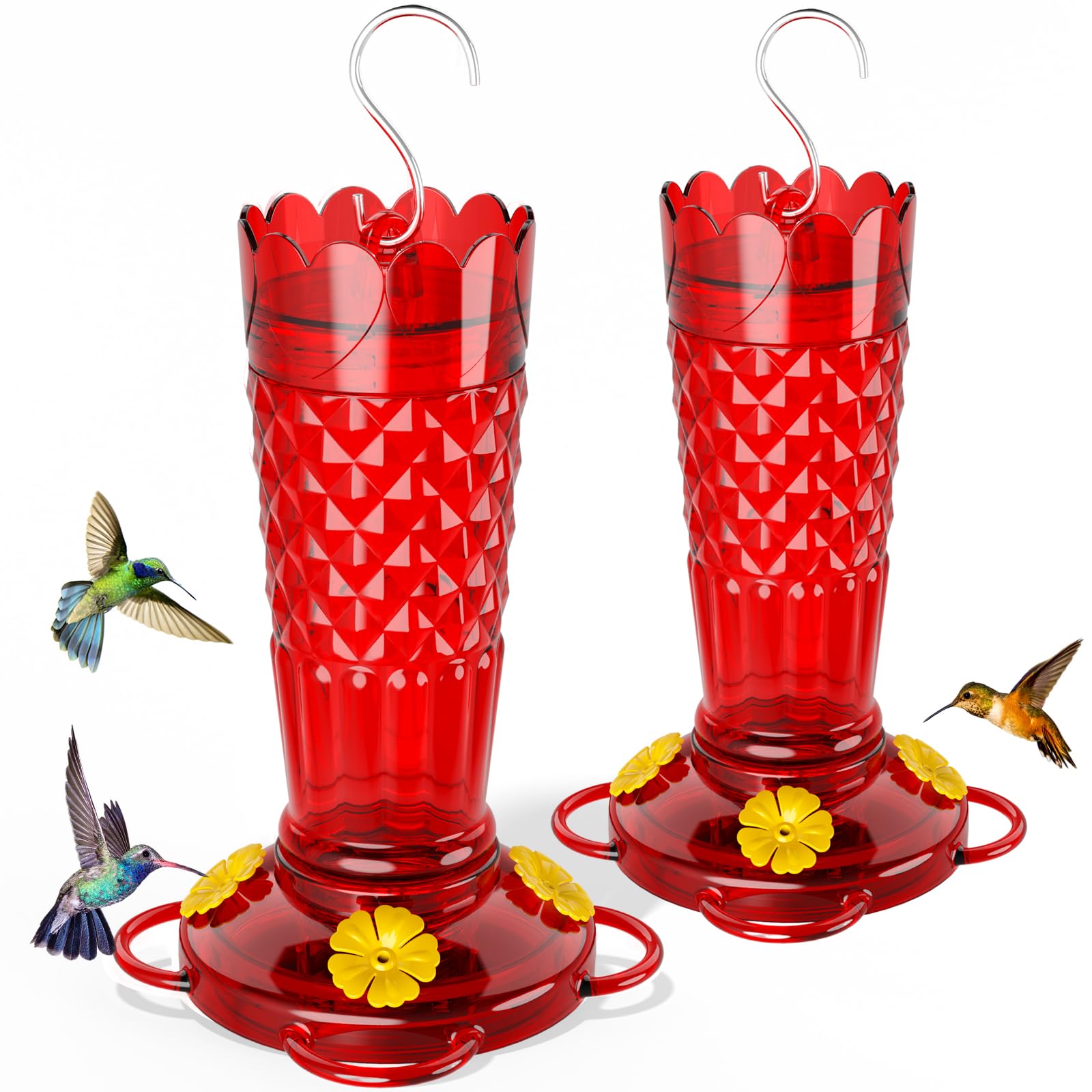 Plastic Hummingbird Feeders 2-Pack