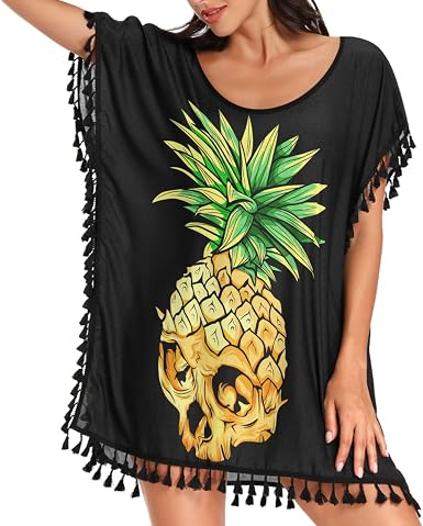Naanle Pineapple Skull Women's Swimsuit 