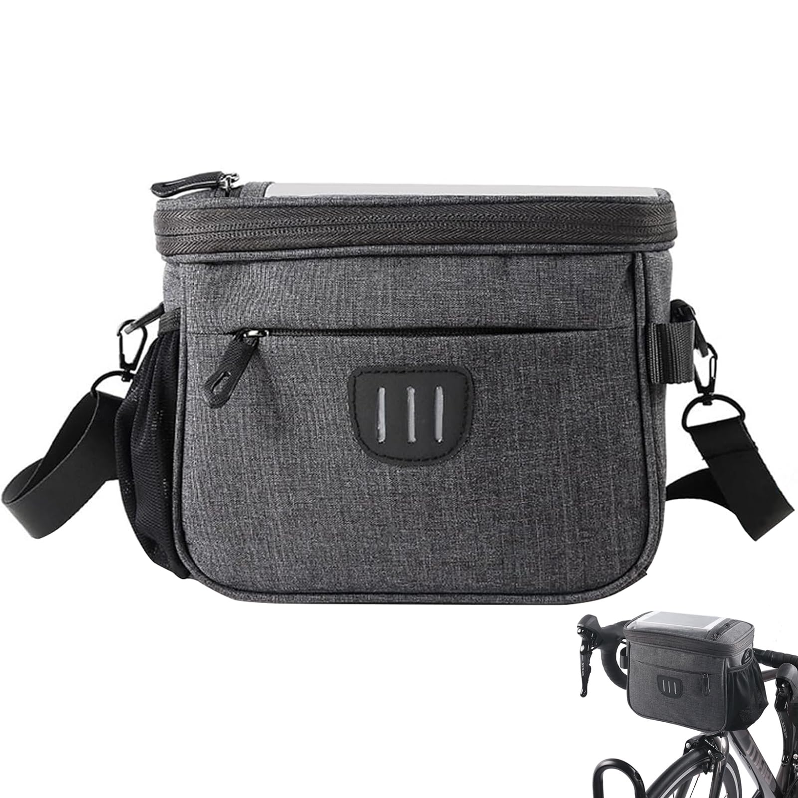 iPobie Bike Handlebar Bag, 5L Bike Front Bag, with Touch Screen and Shoulder Strap, Cycling Accessories