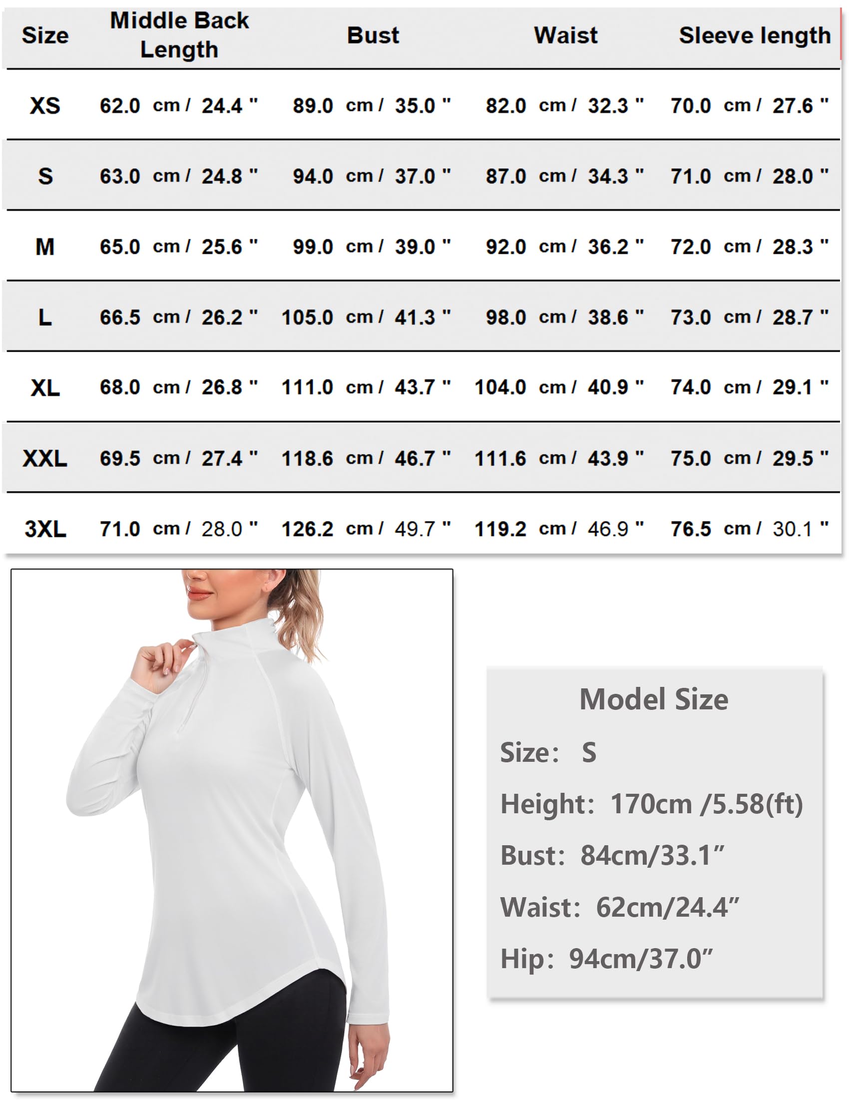 iClosam Maglia Sportiva Donna Manica Lunga Maglia Tecnica Trekking con Mezza Zip Maglietta da Corsa Traspirante Maglie Running Leggera XS-3XL
