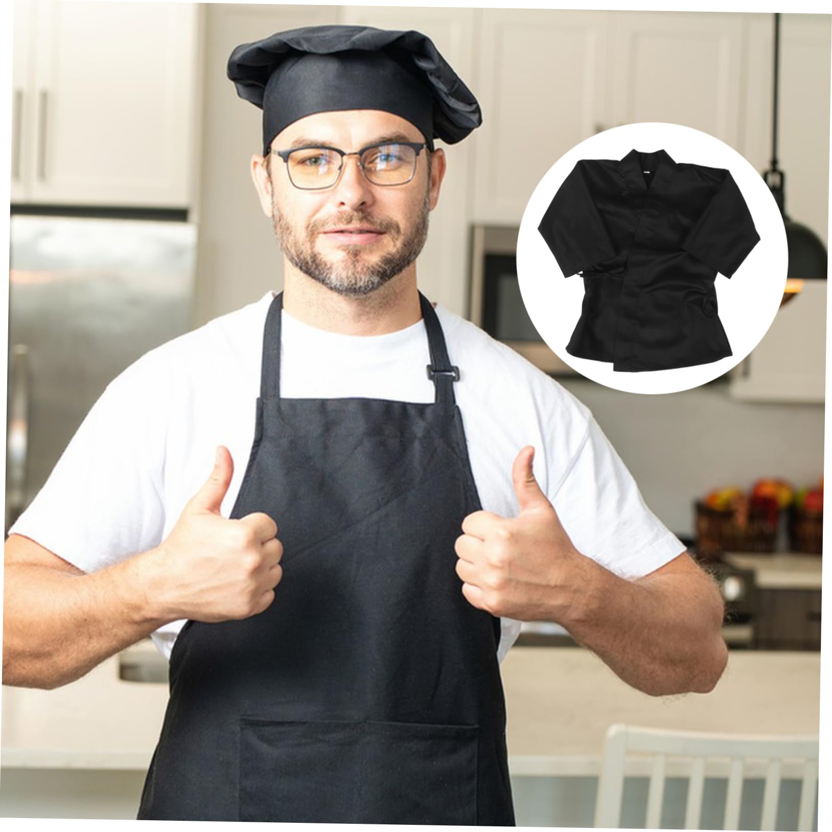 Gatuida Ropa de Trabajo de Chef Japonesa Kimono Tradicional para Hombre Chaqueta de Chef de Sushi para Bares de Sushi Izakayas y Establecimientos de Cocina Japonesa