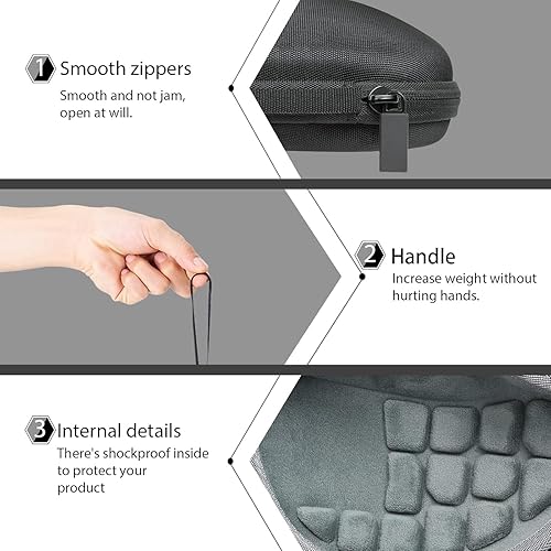 Miniatura 5 de co2CREA Carcasa rígida de repuesto para mouse Logitech MX Ergo SMX Ergo Wireless Trackball (caja negra)