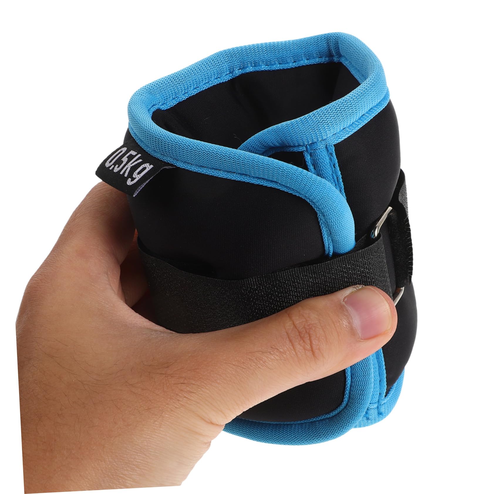 BESPORTBLE Pesi per Caviglie Regolabili 2 Pezzi, Cavigliere in Neoprene e Sabbia di Ferro 0,5kg per Allenamento, Fitness e Corsa