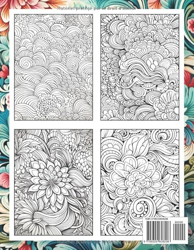 Modèles Conscients Livre de Coloriage: Page De Coloriage De Motifs Conscients, Un Voyage Apaisant À