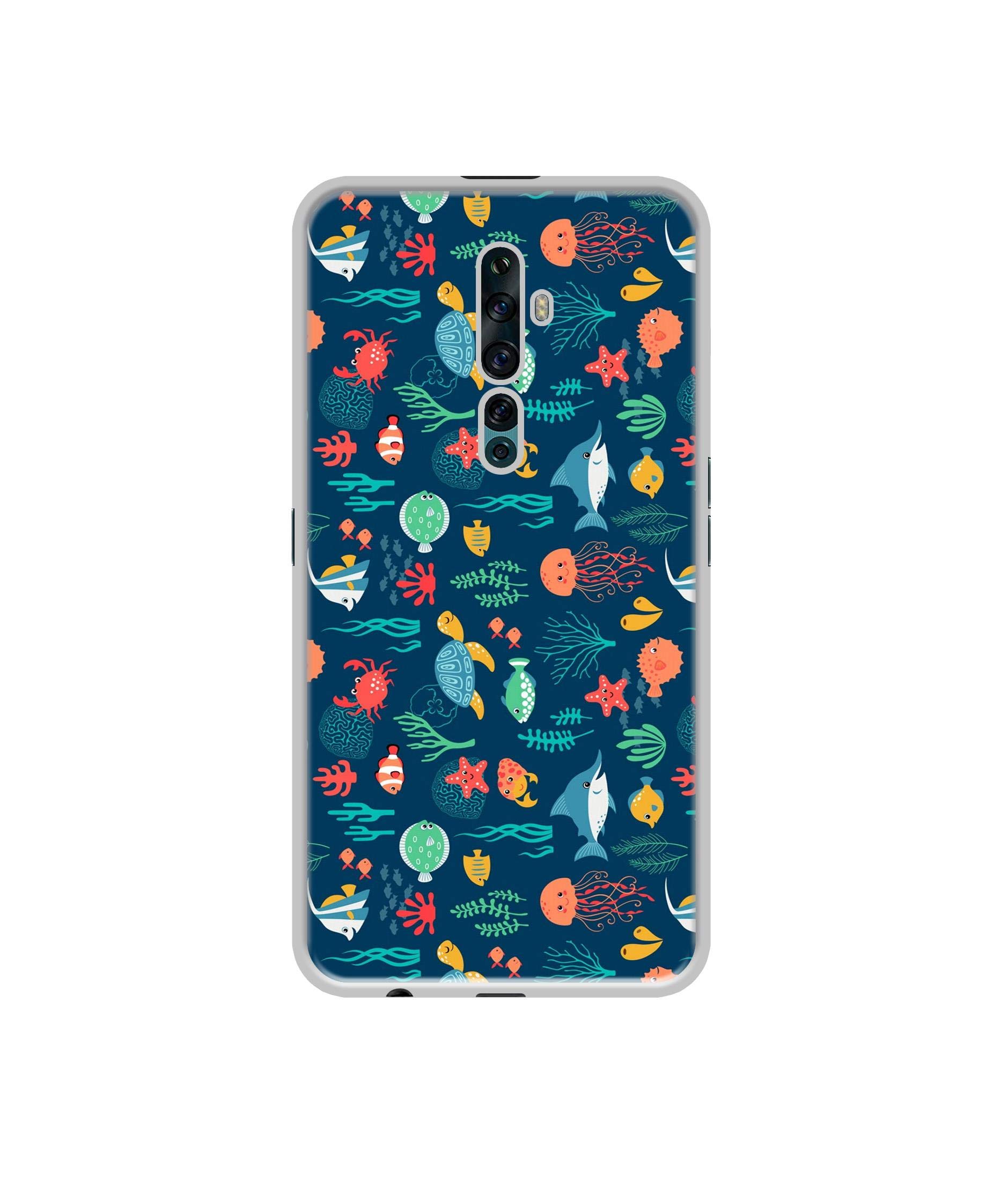 Casotec Basic Case for Oppo Reno2 F (Silicone_Multicolor)