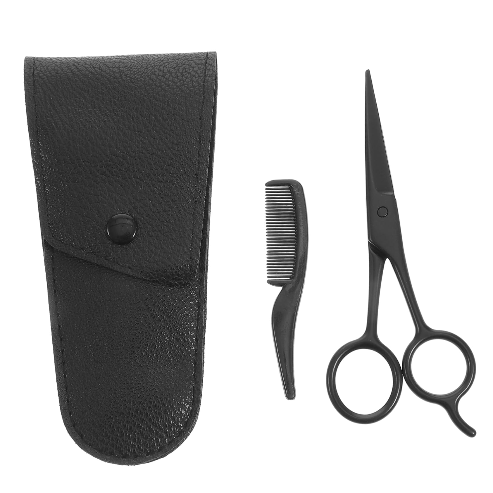 Beatifufu Combs and Nose Hair Clipper Set Beard Scissors Kit for Men's Grooming Stainless Steel