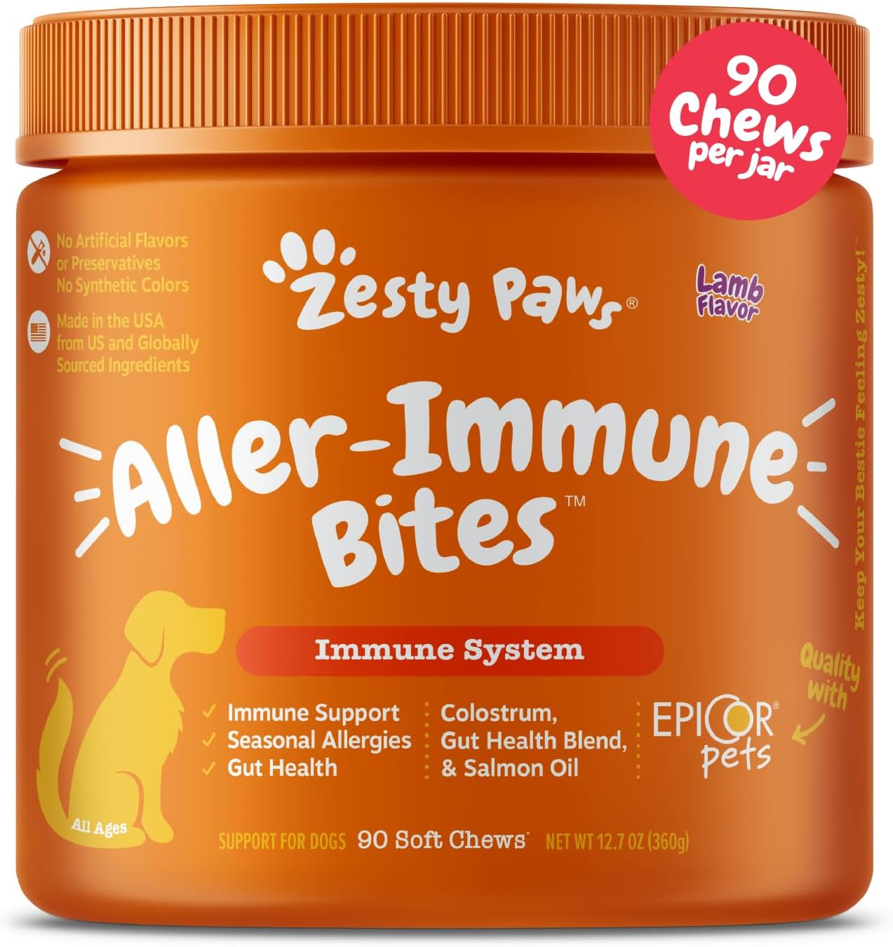 Zesty Paws Dog Allergy Relief Anti Itch Supplement