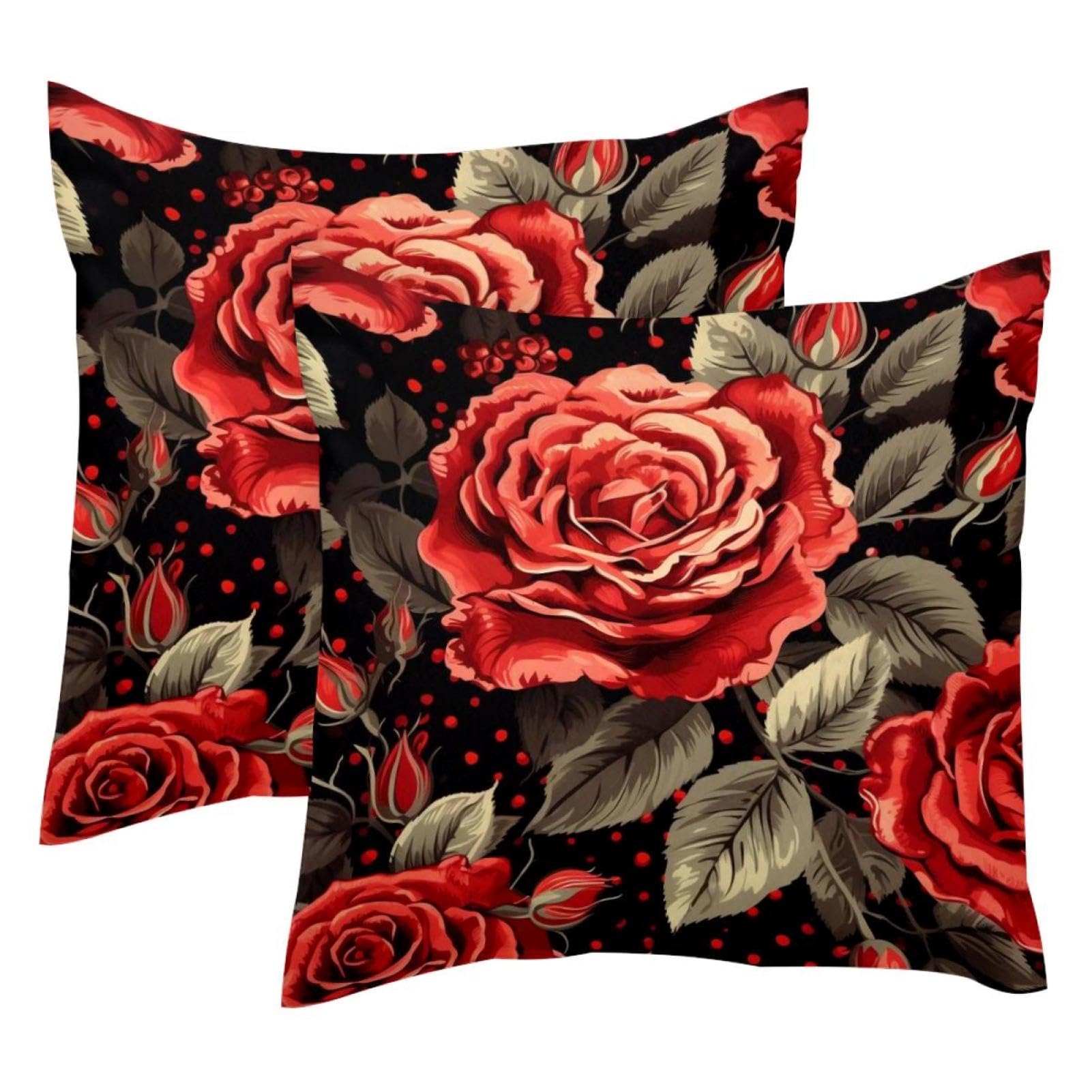 Housse de coussin velours rose rouge 50x50 cm, la douceur romantique au cœur de votre foyer