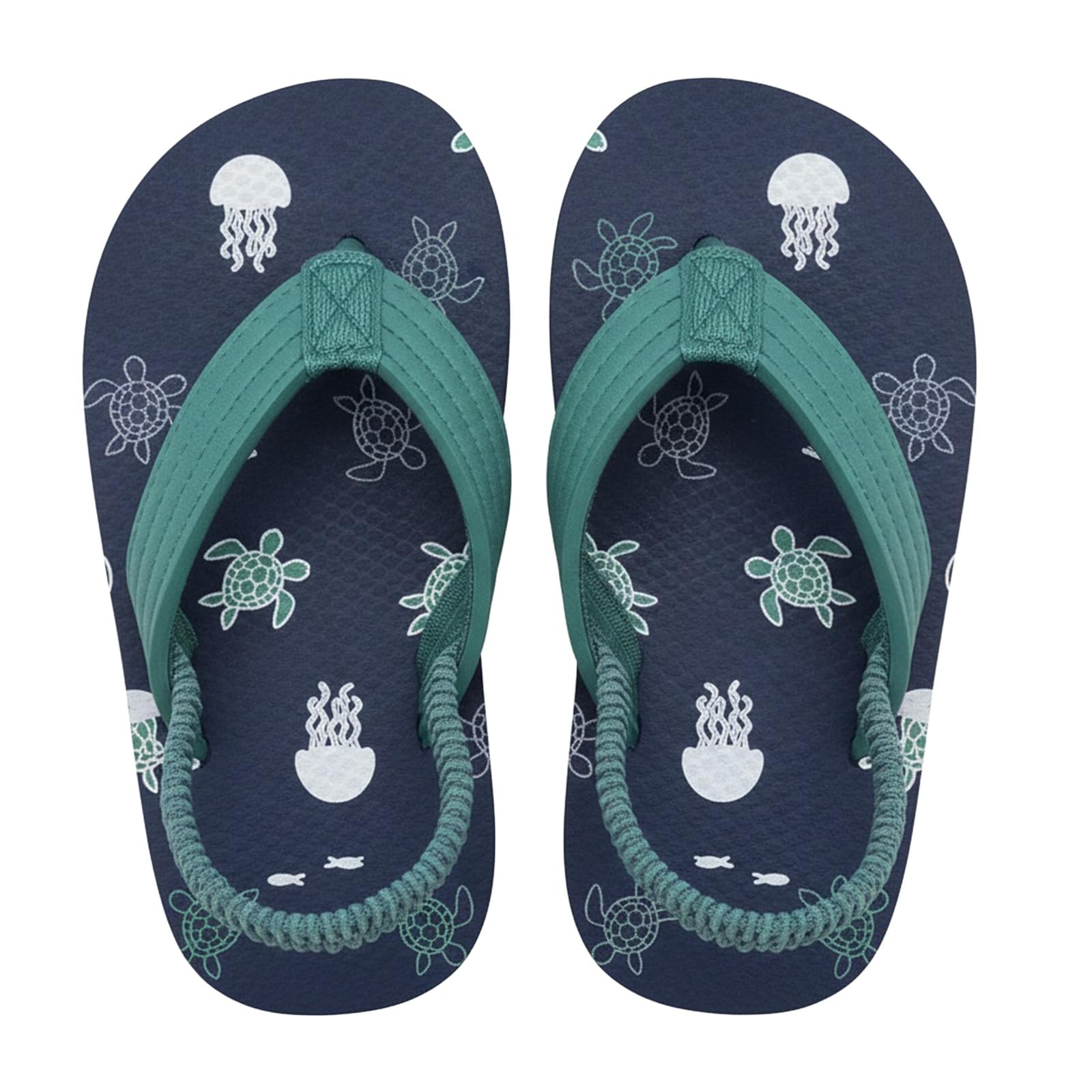 Boys Girls Strap Flip Flops Sandals Cute Cartoon Unicorn Shark Toddler Flip Flop Kids Pool Beach Flat Slide Summer Water Shoes
