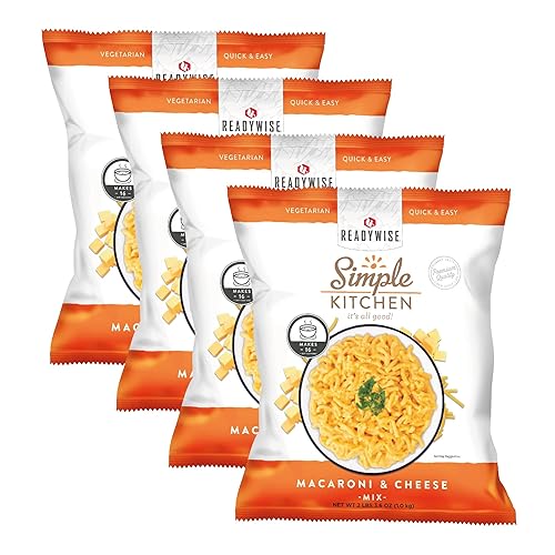 ReadyWise Simple Kitchen Chef Quality - Los mejores macarrones y queso, ideales para eventos, preparación de comidas o uso diario, vegetarianos y