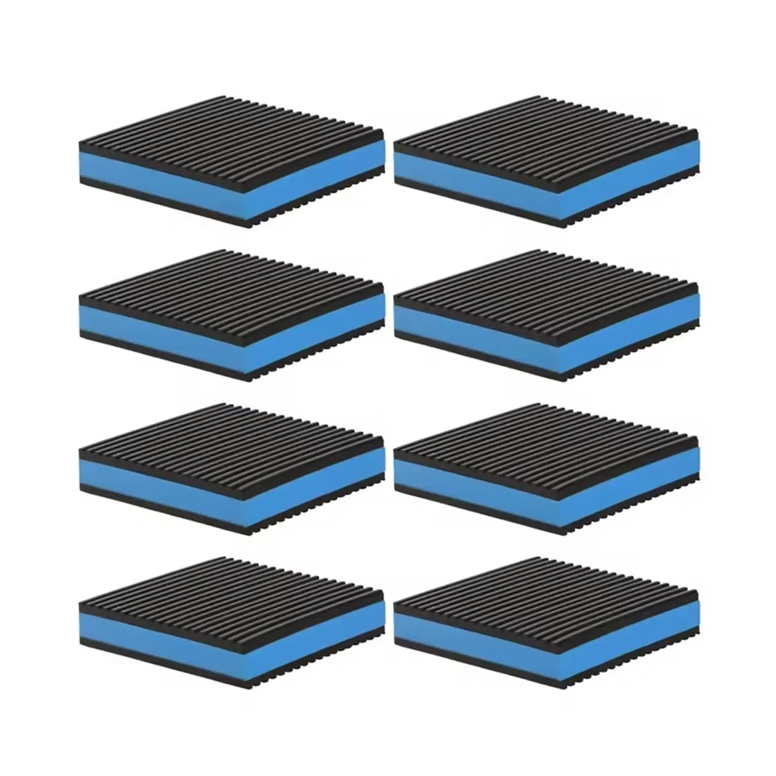 8-teilige Anti-Vibrations-Pads Mit Gestreifter Unterseite, Kompatibel Mit Waschmaschinen, Laufbändern, Lautlosen, Stoßfesten EVA-Gummimatten Mit Hoher Dichte Und Ersatzteilen For Haushaltsgeräte