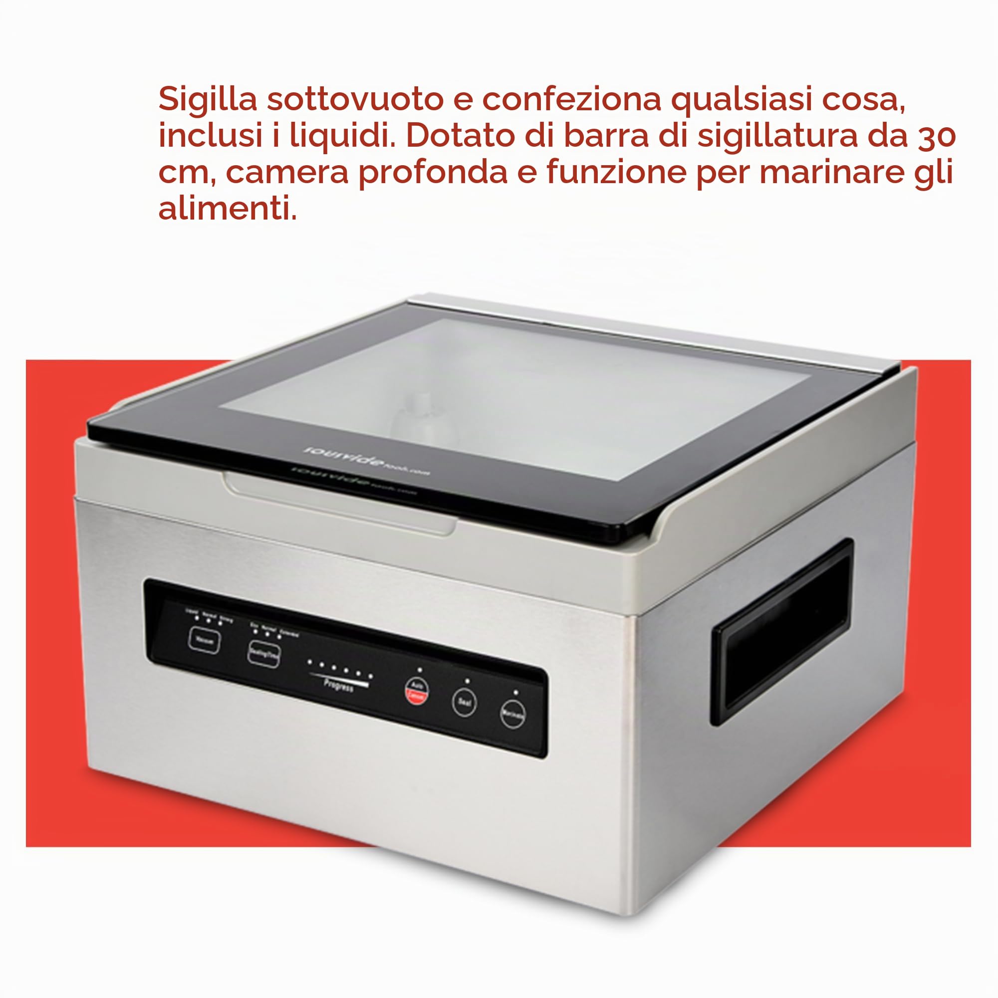 Sous Vide Tools Iv3.0, Confezionatrice Sottovuoto a Camera, Nero e Argento